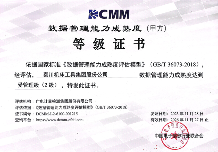 【集团资讯】必发指数入口集团成功通过DCMM二级认证